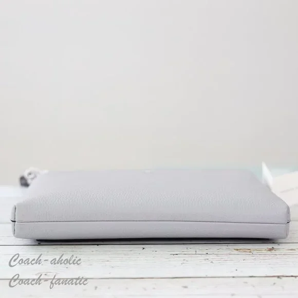 NWT Tory Burch Blake Swingpack Leather Crossbody Bag in Bay Gray - Picture 8 of 11